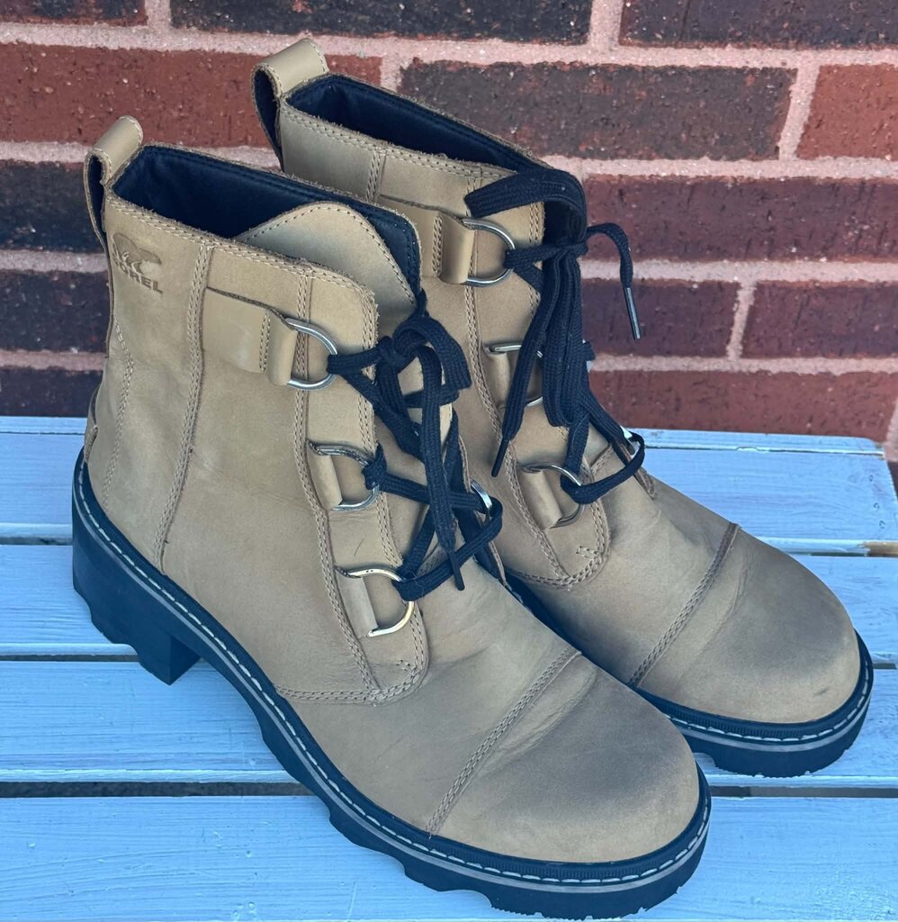 Sorel Joan Now Lace Boots In Caribou Buff - Size 10