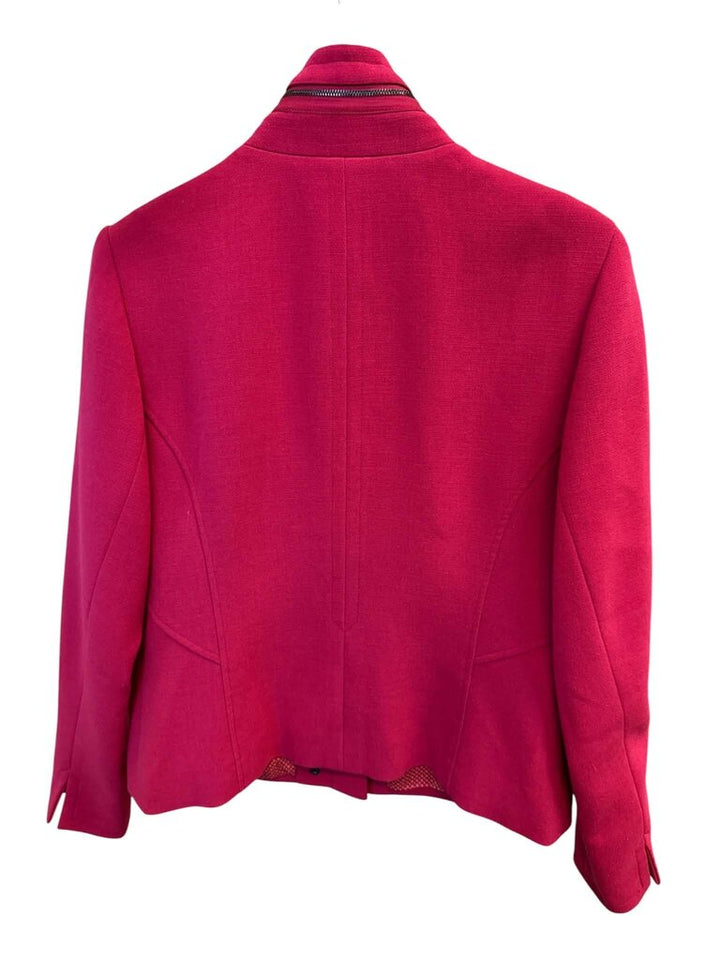 Etcetera Fuchsia Funnel Collar Jacket - Size 12