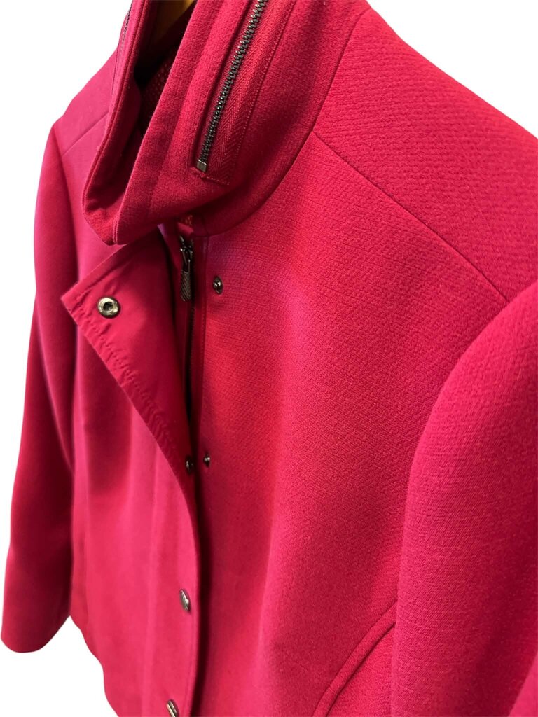 Etcetera Fuchsia Funnel Collar Jacket - Size 12