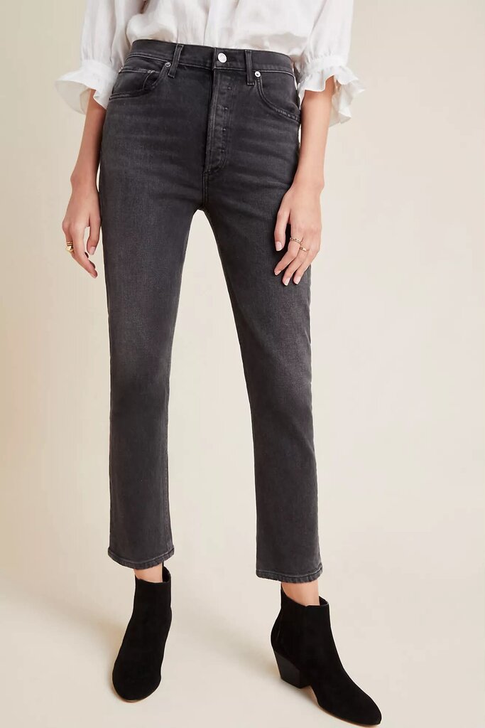 Agolde Riley High Rise Straight Cropped Jeans - Size 29