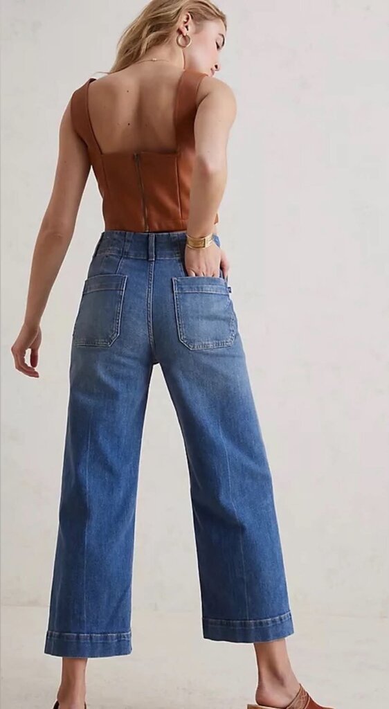 Pilcro Skipper Wide Leg Cropped Jeans - Size 27