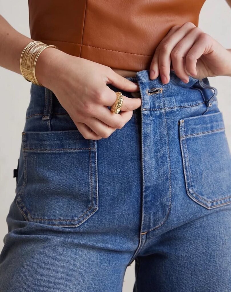 Pilcro Skipper Wide Leg Cropped Jeans - Size 27