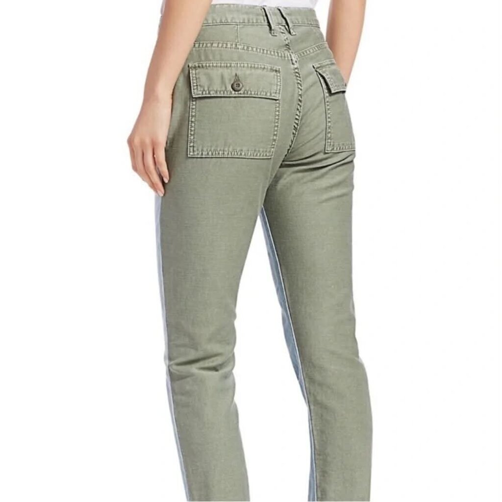 Frame Le Beau Cargo Mixed Media High Rise Jeans - Size 25 (Retails for $275)