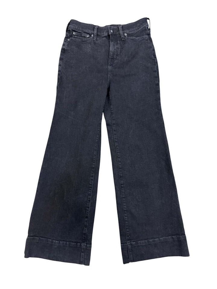 J.Crew '96 Denim Trouser Jeans In Faded Black Wash - Size 26P