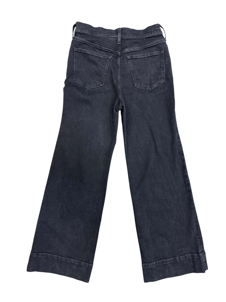 J.Crew '96 Denim Trouser Jeans In Faded Black Wash - Size 26P