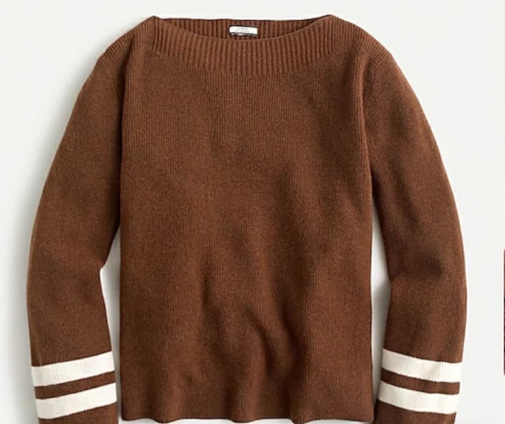 J.Crew Cashmere Boatneck Bell Sleeve Cashmere Sweater - Size Small
