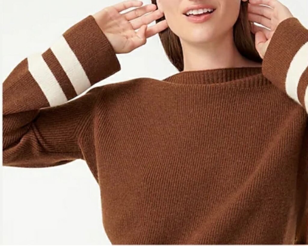 J.Crew Cashmere Boatneck Bell Sleeve Cashmere Sweater - Size Small