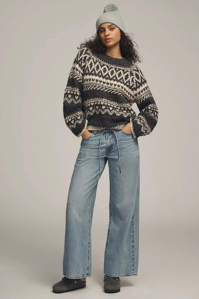 Sanctuary Crew Neck Fairisle Sweater - Size XS