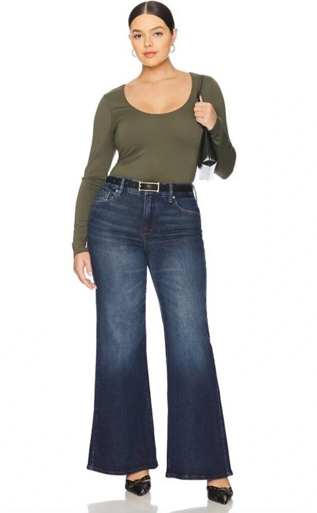 Good American Good Petite Palazzo Jeans - Size 25