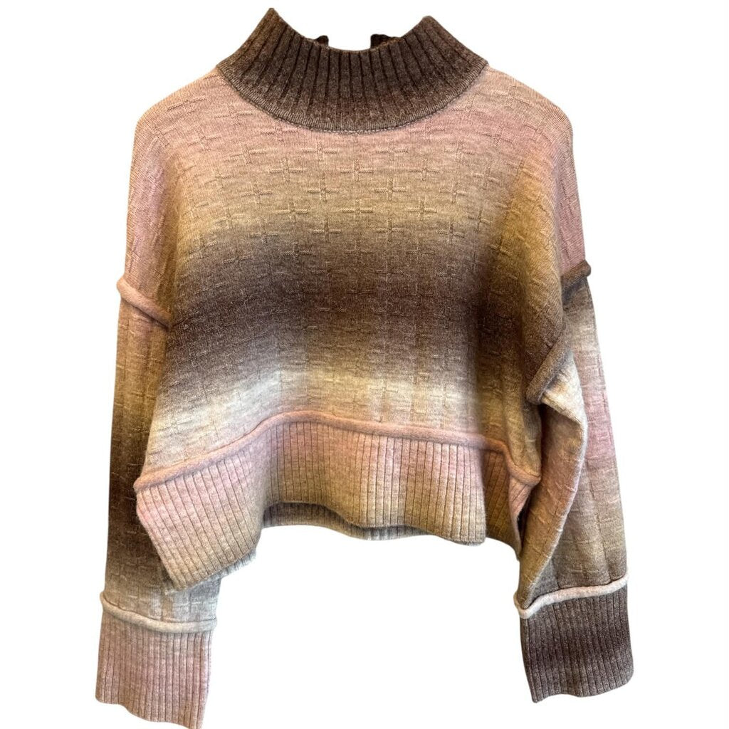 Pilcro Cropped Mock Neck Sweater - Size XS