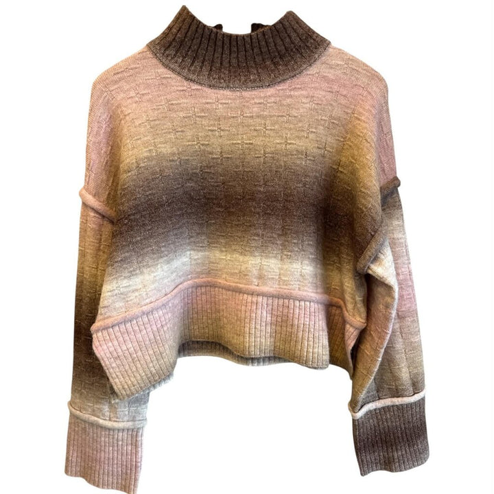 Pilcro Cropped Mock Neck Sweater - Size XS