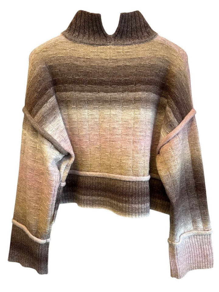 Pilcro Cropped Mock Neck Sweater - Size XS