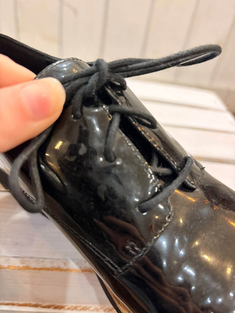 Eileen Fisher Patent Platform Oxford Shoes - Size 6.5