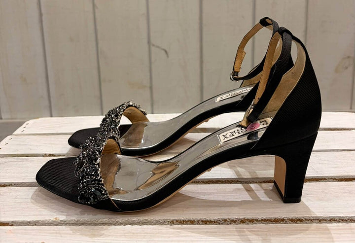 Badgley Mischka Crystal Embellished Heels - Size 8