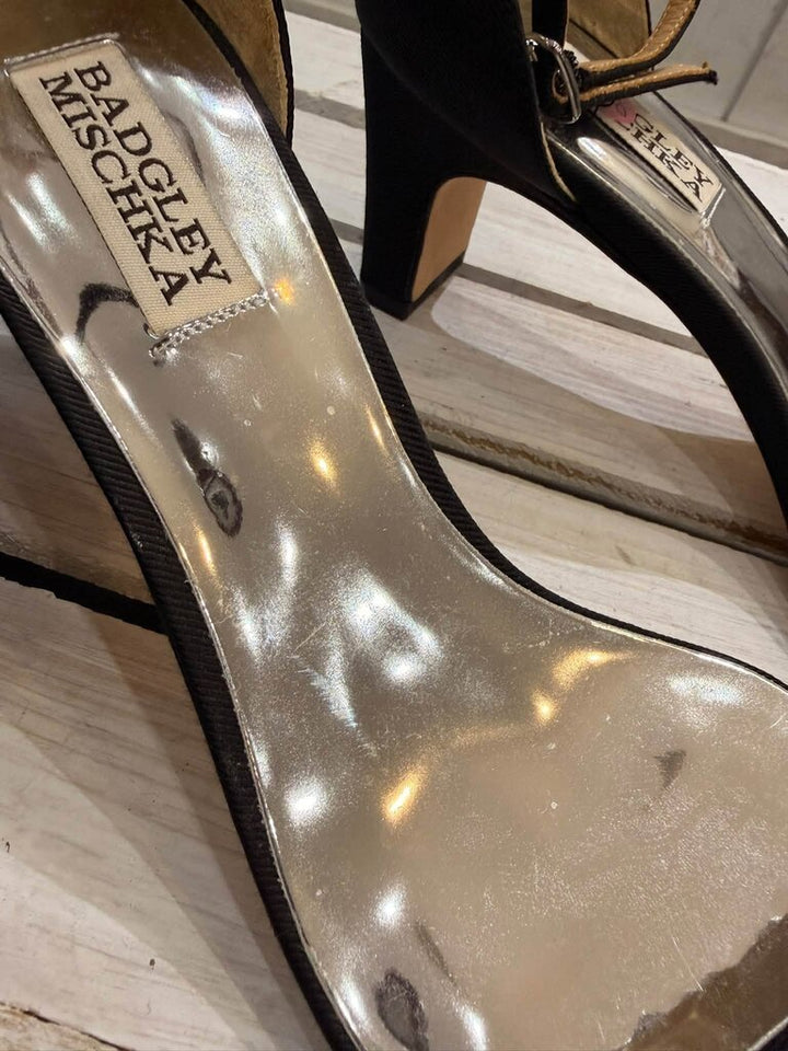 Badgley Mischka Crystal Embellished Heels - Size 8