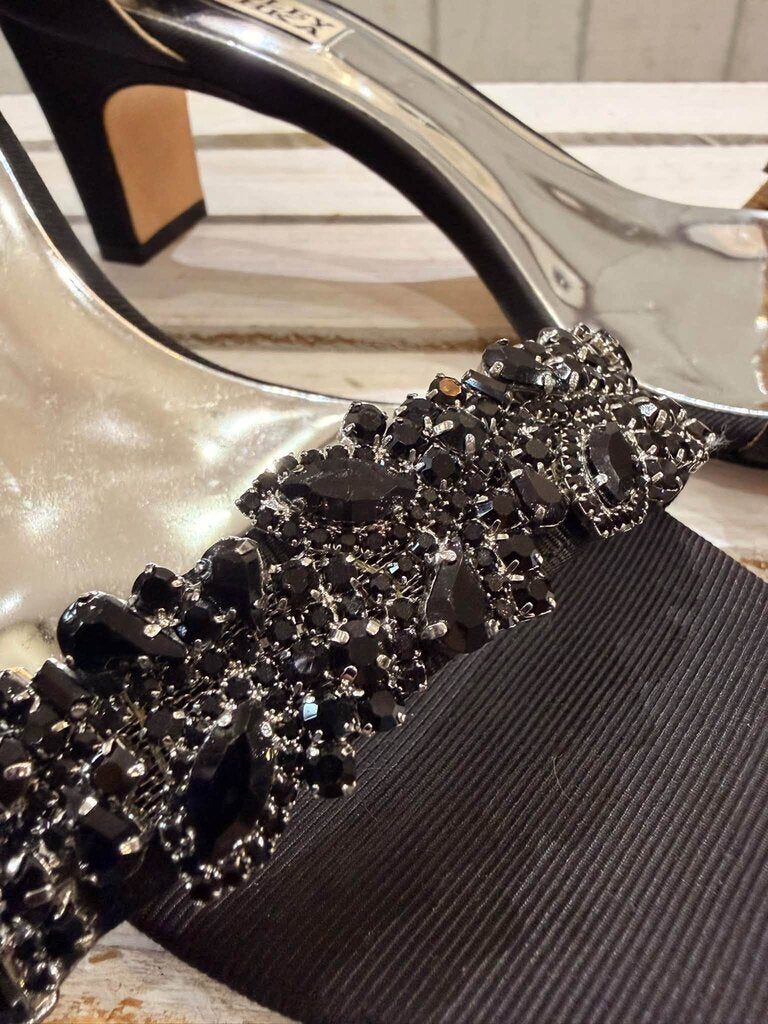 Badgley Mischka Crystal Embellished Heels - Size 8