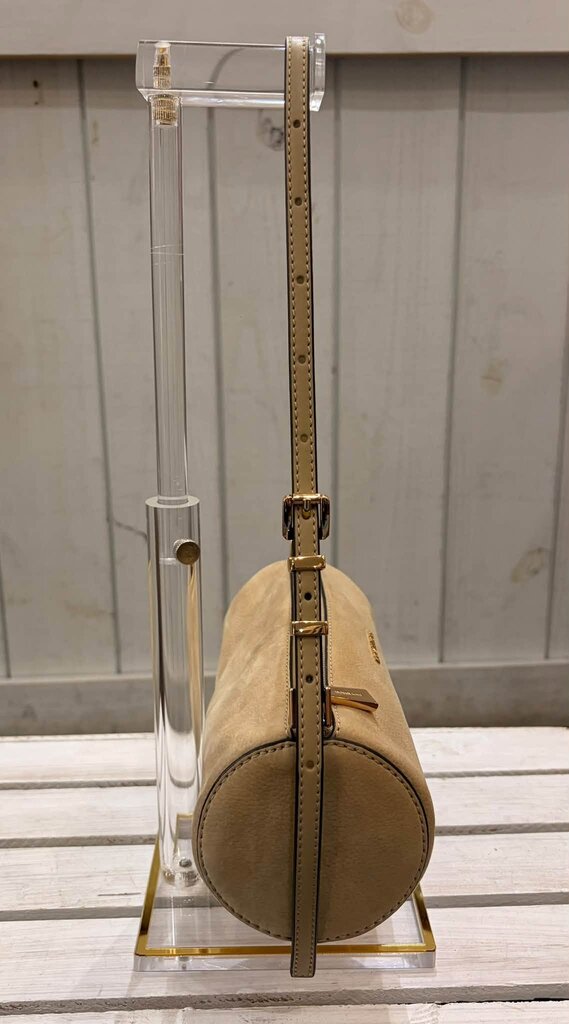 Michael Kors Izzy Small Nubuck Barrel Pochette (Retails for $128)