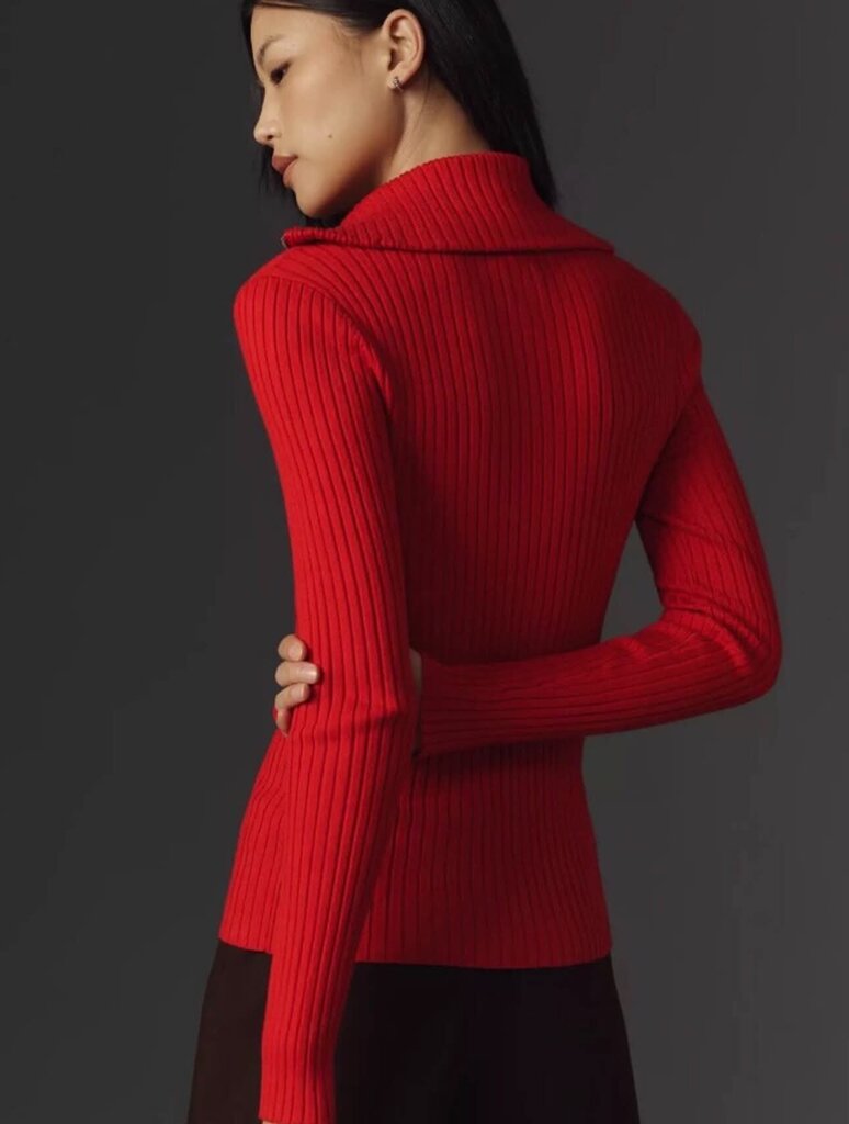 Maeve Fitted Half-Zip Sweater - Size XS