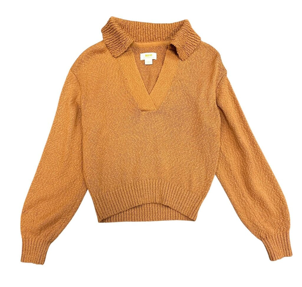 MaeveTextured Knit Collared Sweater - Size XS