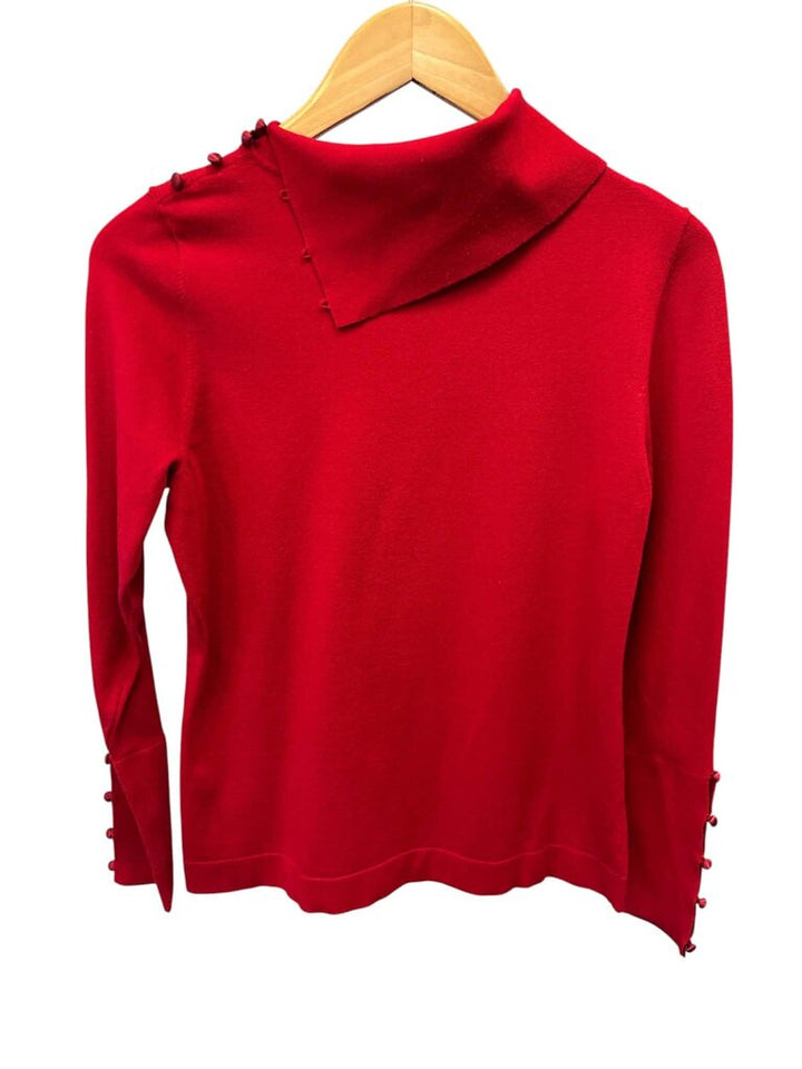 Etcetera Fold-Over Cowl Neck Sweater - Size Medium