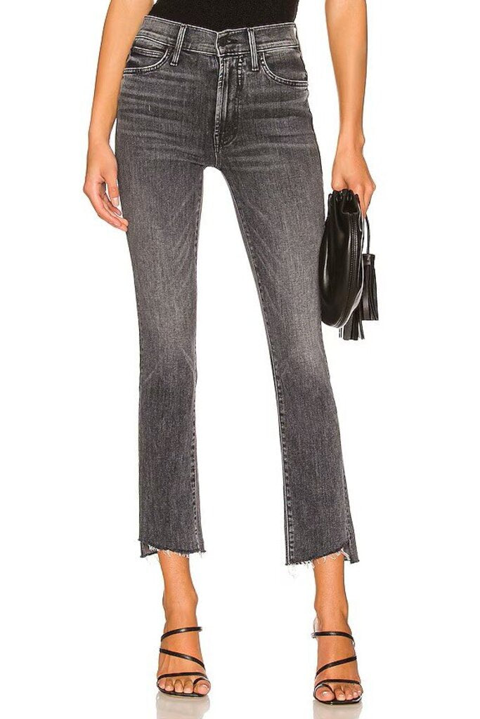 Mother High Waisted Rascal Ankle Fray Jeans in Night Garden - Size 30