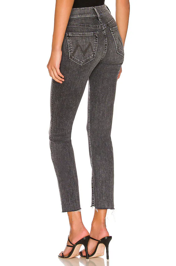 Mother High Waisted Rascal Ankle Fray Jeans in Night Garden - Size 30