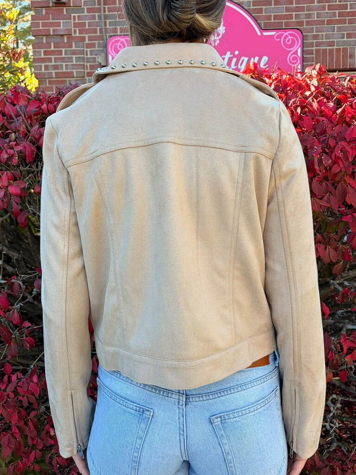 Vici NWT Faux Suede Studded Jacket - Size Medium