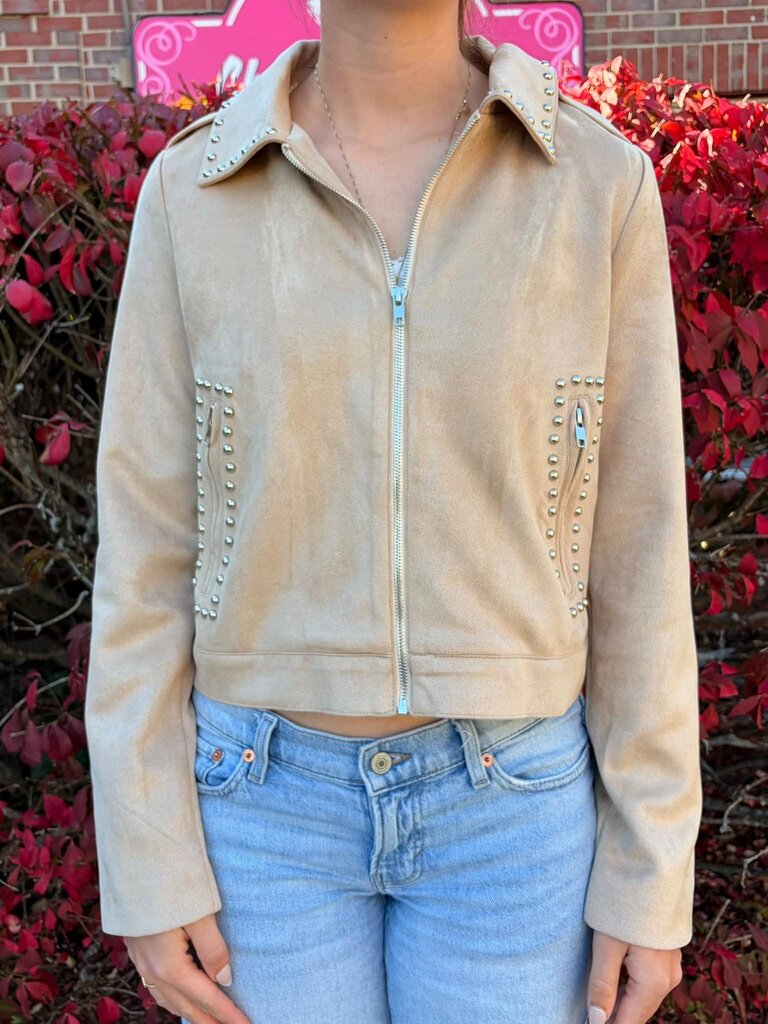 Vici NWT Faux Suede Studded Jacket - Size Medium