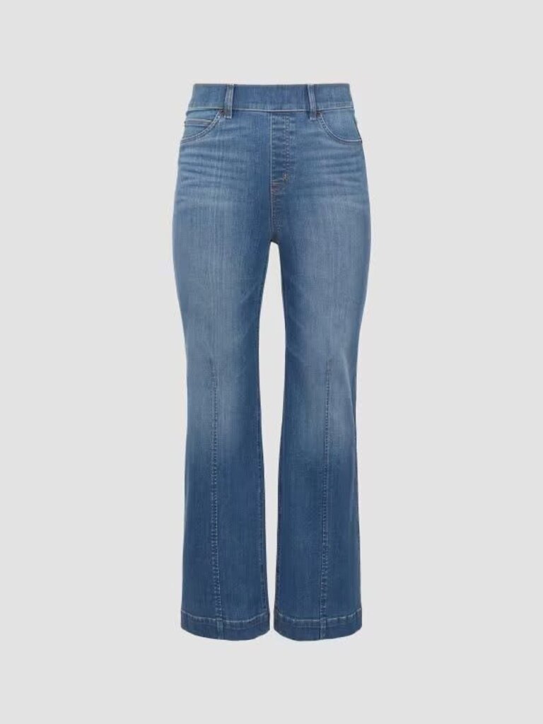 Spanx Seamed-Front Wide Leg Jean in Vintage Indigo - Size XS Petite (Retails $168)