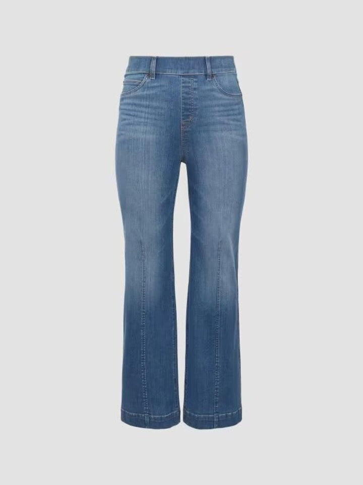 Spanx Seamed-Front Wide Leg Jean in Vintage Indigo - Size XS Petite (Retails $168)