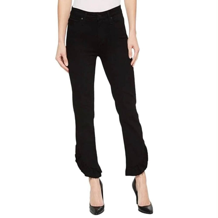 Paige NWT Hoxton Straight Ankle Ruffle Jeans - Size 28