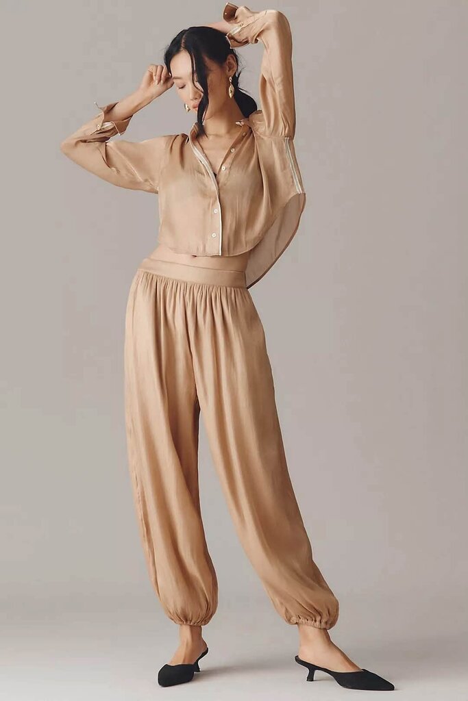 Maeve Shiny Balloon Pants - Size XS
