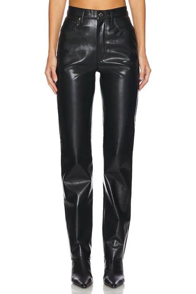 AGOLDE 90's Pinch Waist Pants in Leather - Size 24 (Retails $298)