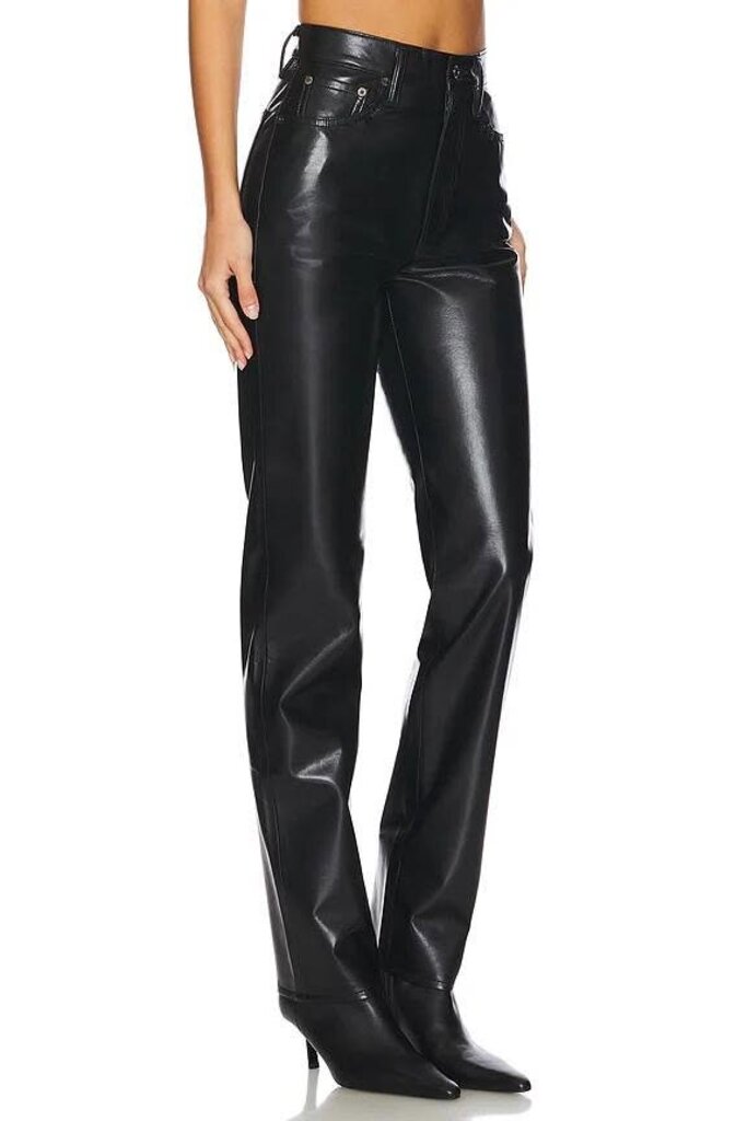 AGOLDE 90's Pinch Waist Pants in Leather - Size 24 (Retails $298)