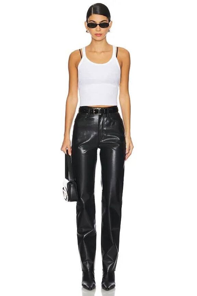 AGOLDE 90's Pinch Waist Pants in Leather - Size 24 (Retails $298)