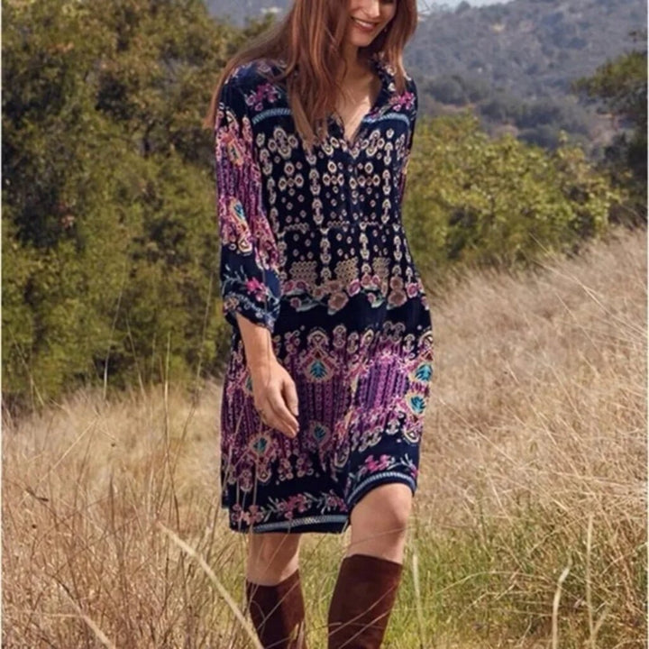Johnny Was Summer Elora Burnout Dress in Multi - Size Medium