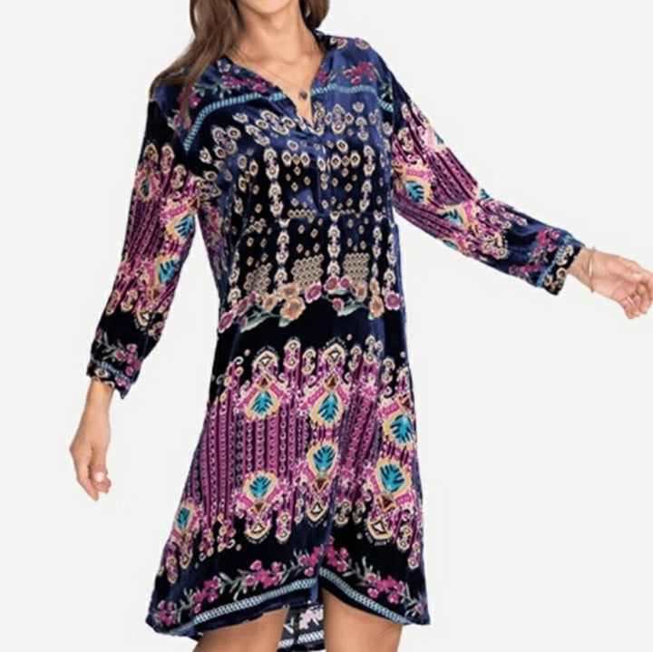 Johnny Was Summer Elora Burnout Dress in Multi - Size Medium