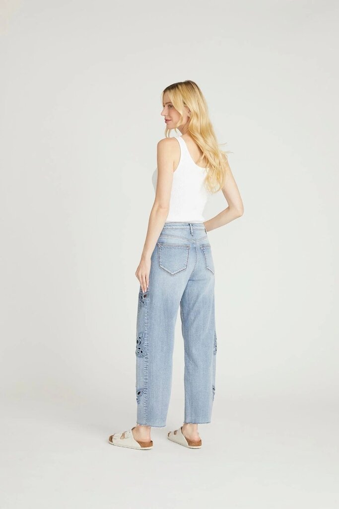 Driftwood Parker Barrel Jeans in Framed Flutters - Size 27 (Retails $198)