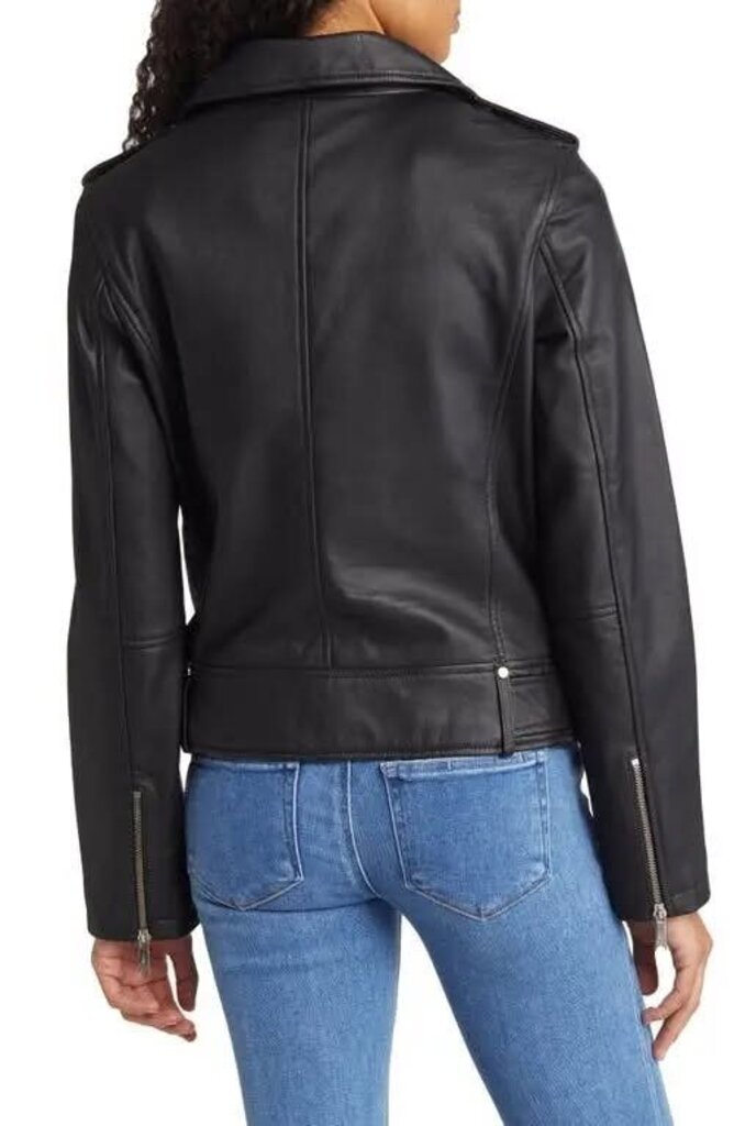 Sam Edelman Lambskin Moto Jacket - Size Small