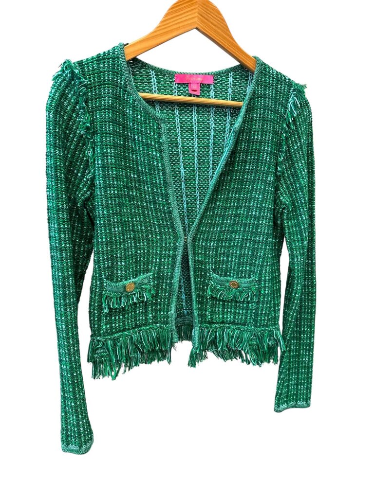Lilly Pulitzer Green Tweed Simora Jacket - Size XS