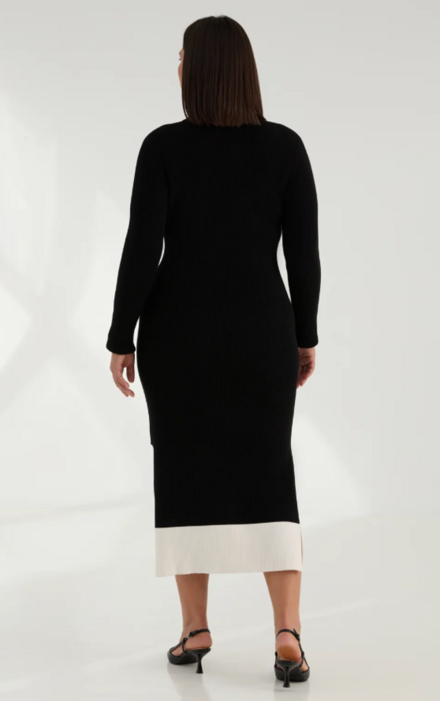 Kada The Rib Sweater Midi Dress in Ink - Size Medium (Retails for $248)