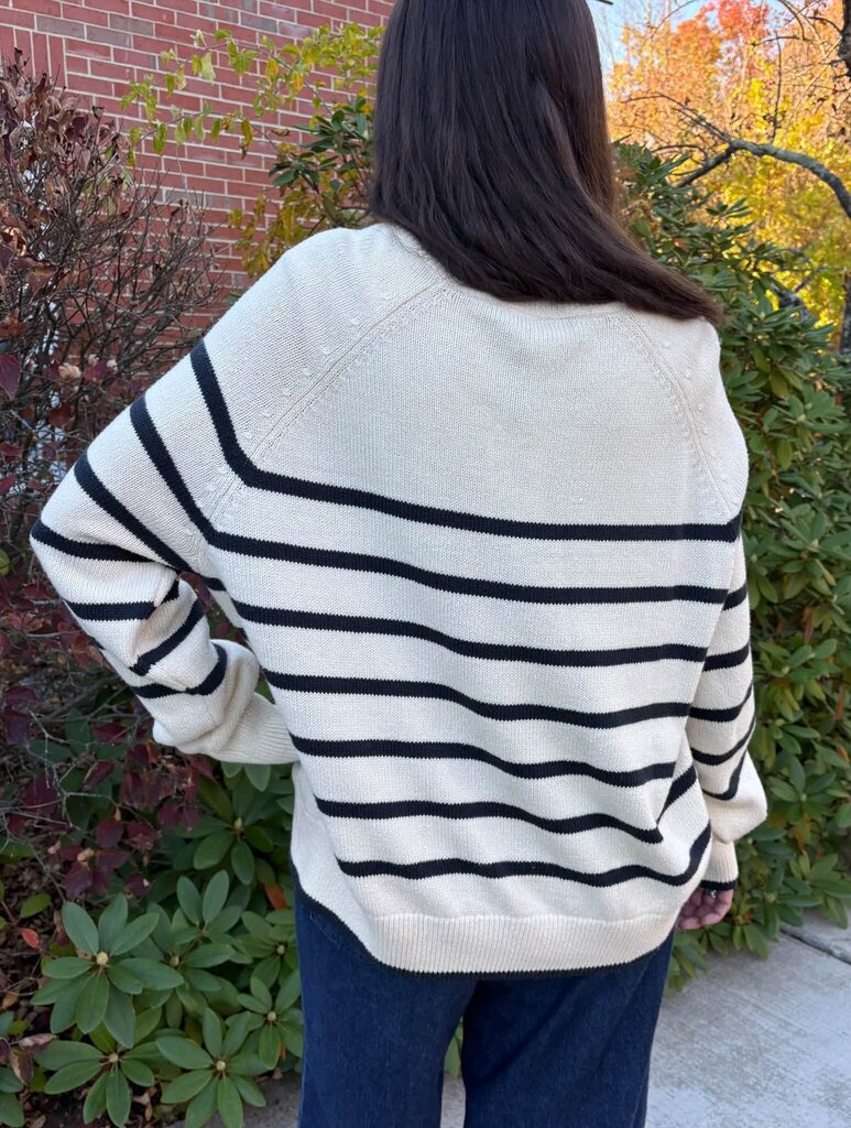 Faherty Striped Henley Sweater - Size XL