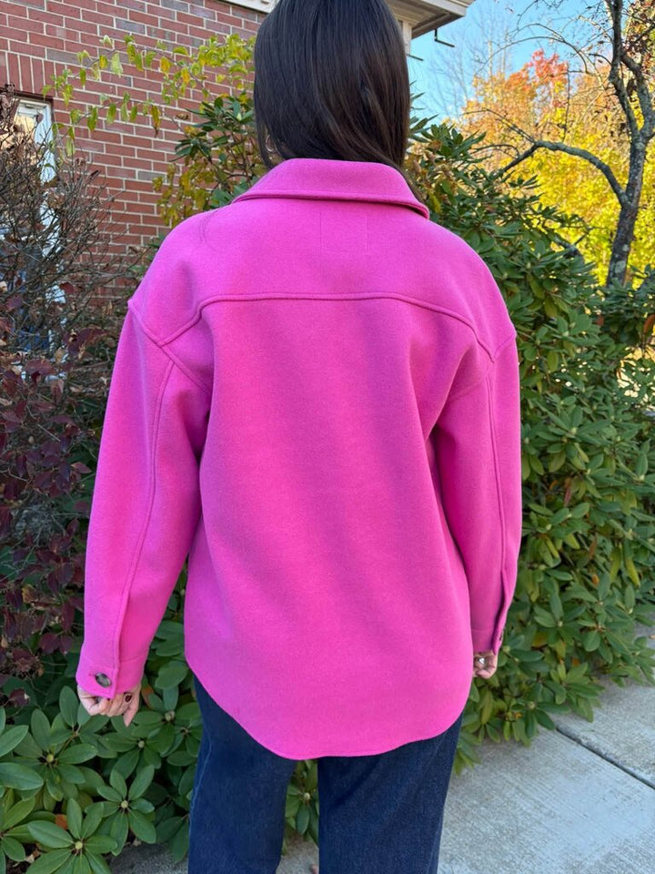 Avec Les Files Boyfriend Shacket - Size Small