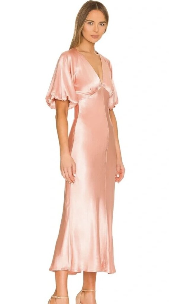 Bardot Everleigh Satin Midi NWT Dress- Size Large