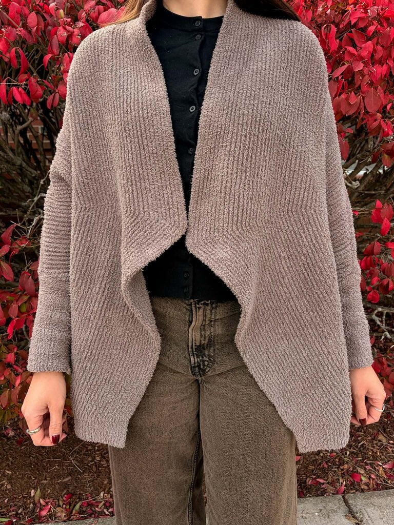 Barefoot Dreams Cozy Chic Chevron Ribbed Cardigan - Size XXS/XS