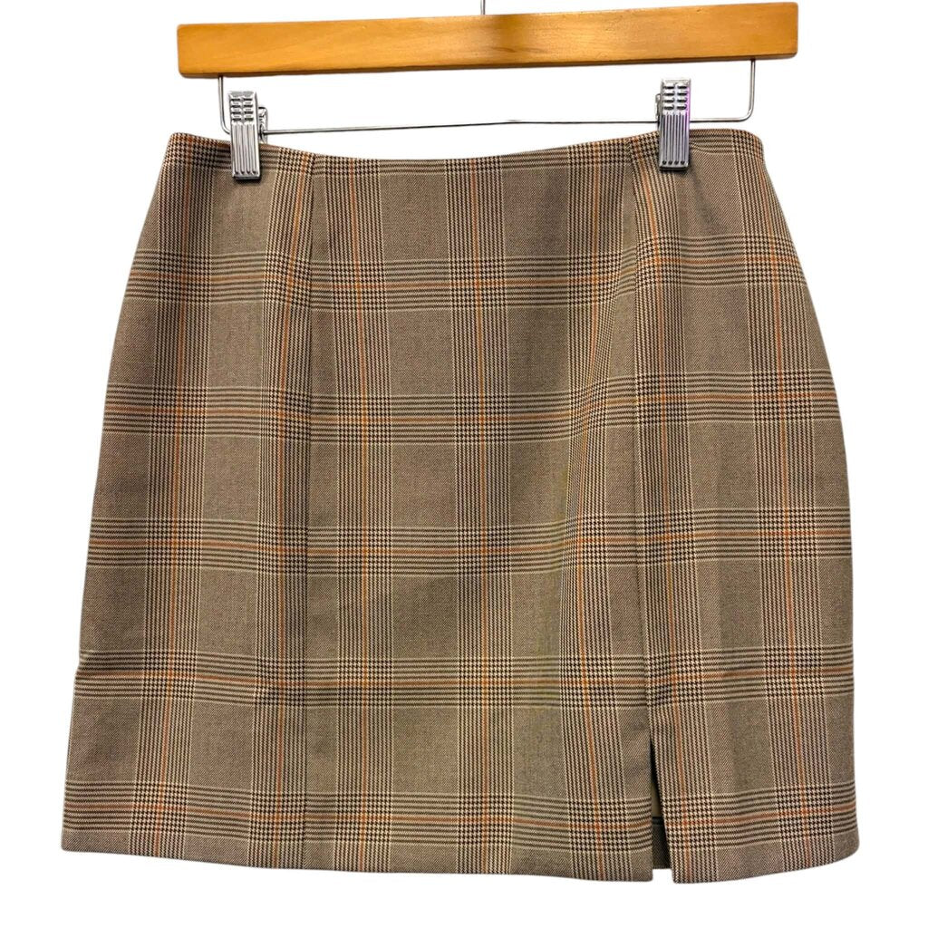 Skies Are Blue Plaid Mini-Skirt - Size Small