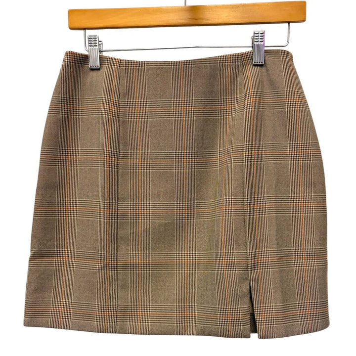 Skies Are Blue Plaid Mini-Skirt - Size Small