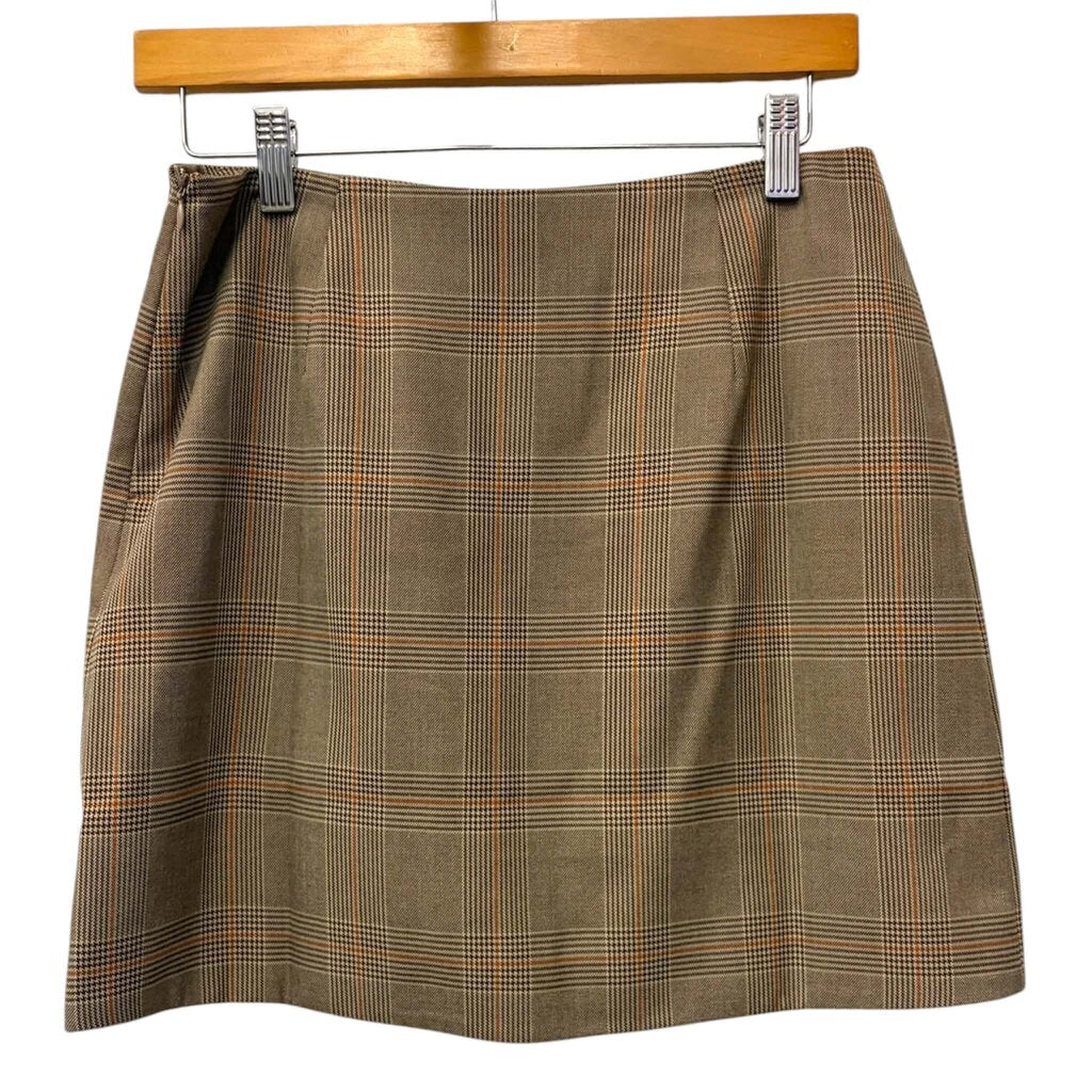 Skies Are Blue Plaid Mini-Skirt - Size Small