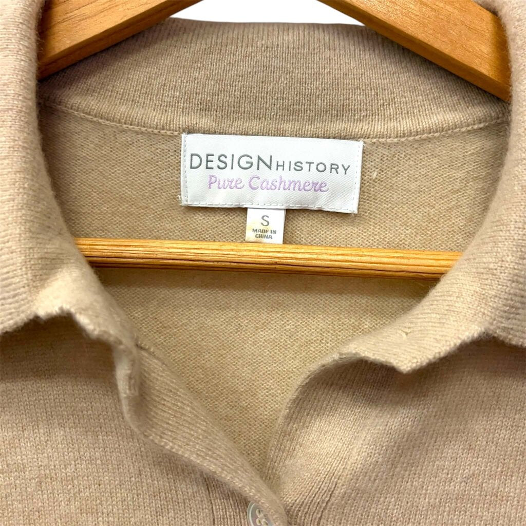 Design History 100% Cashmere Cardigan - Size Small