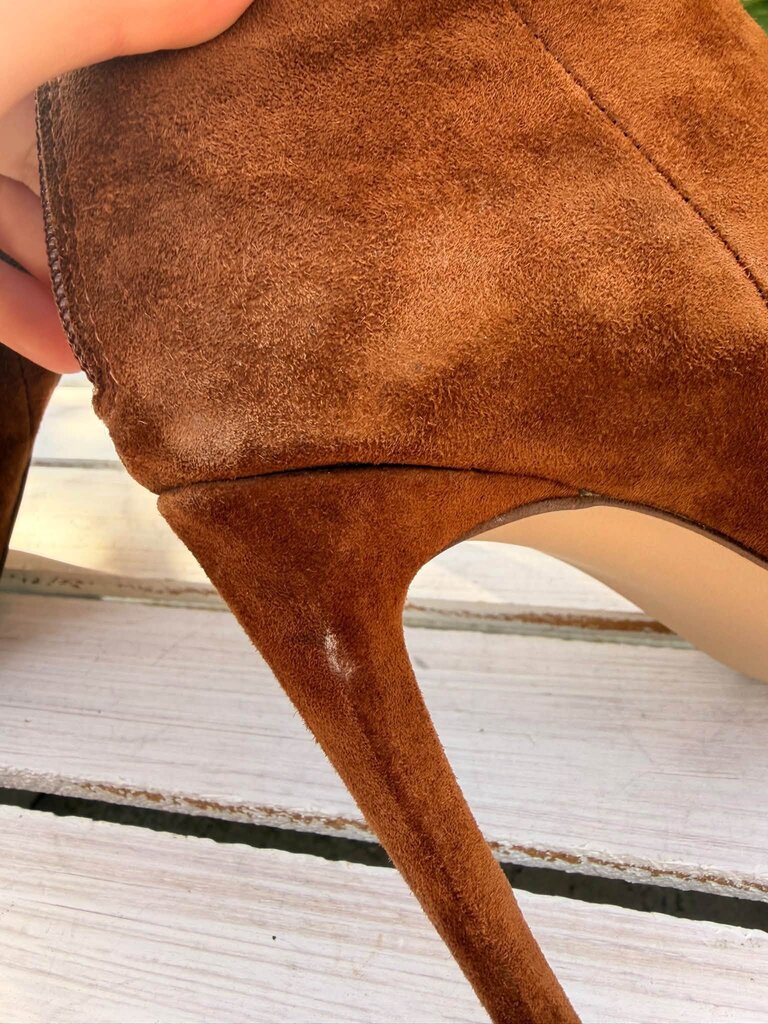 Steve Madden Halena Brown Suede Booties - Size 6
